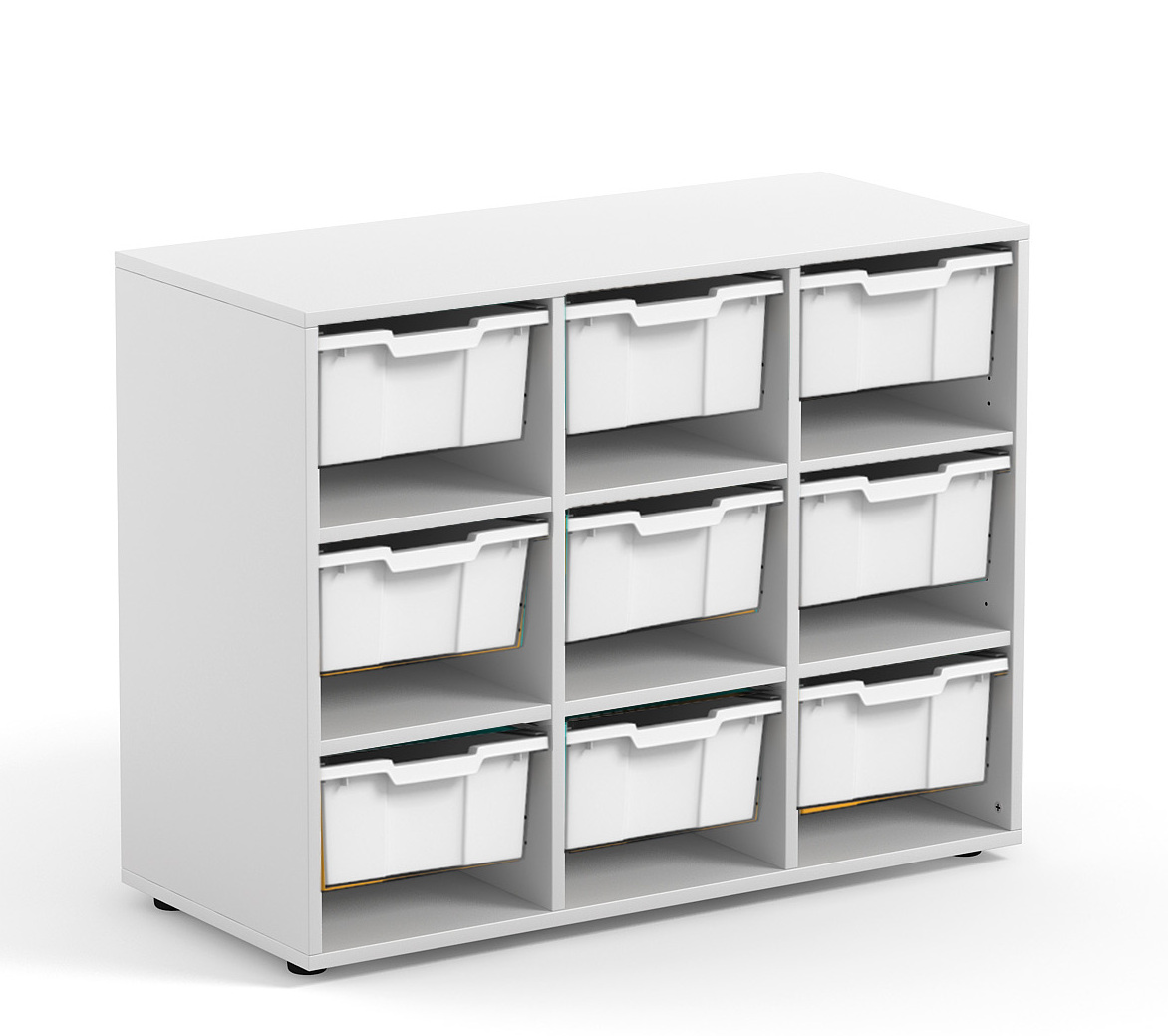 Materialcontainer MERIT mit 9 Boxen