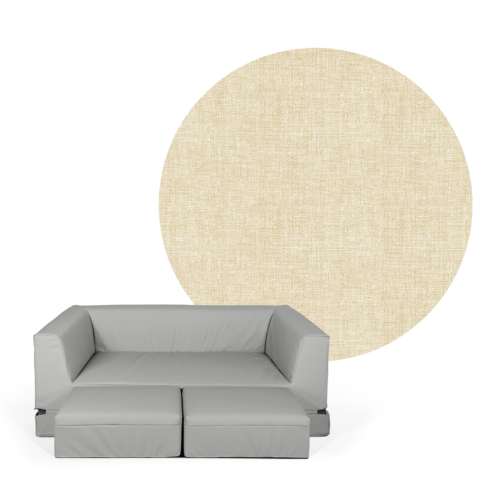 LEONIE Schlafsofa (2 Hocker inklusive)