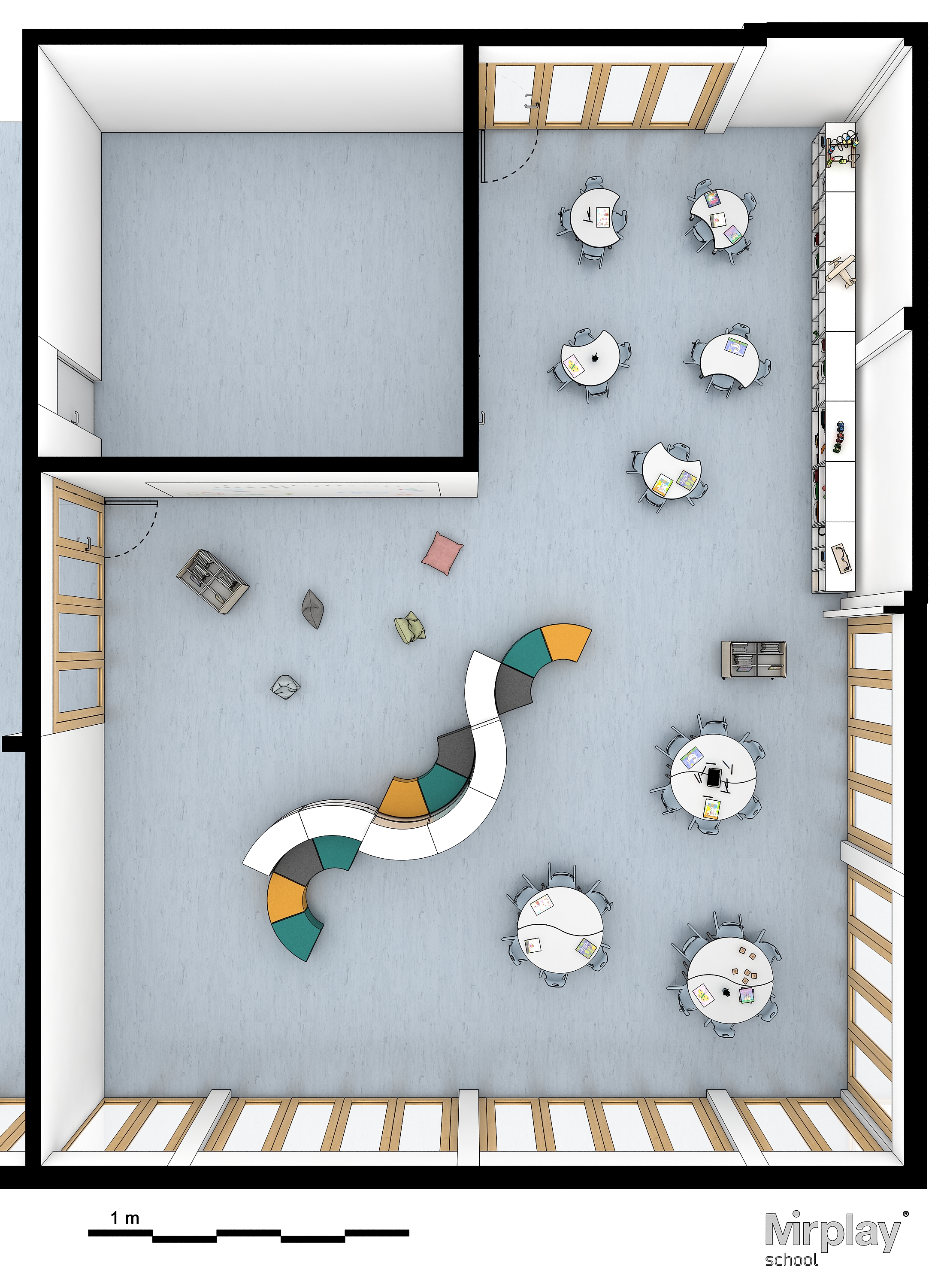 Materialcontainer MERIT mit 9 Boxen