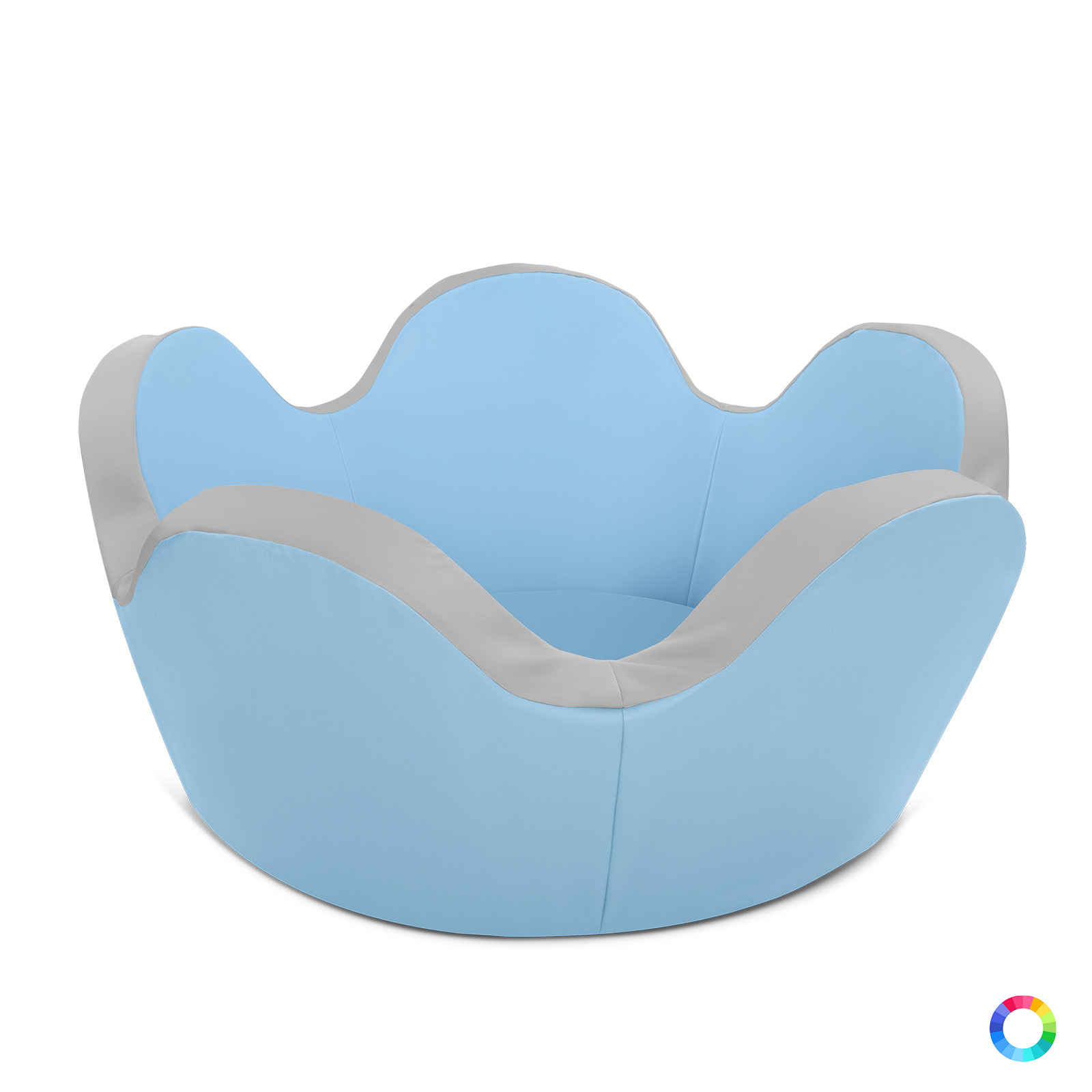 WELLE Bällebad Ø 140 cm | Wellenform-Design mit Bodenmatte für Kindergarten & Krippe