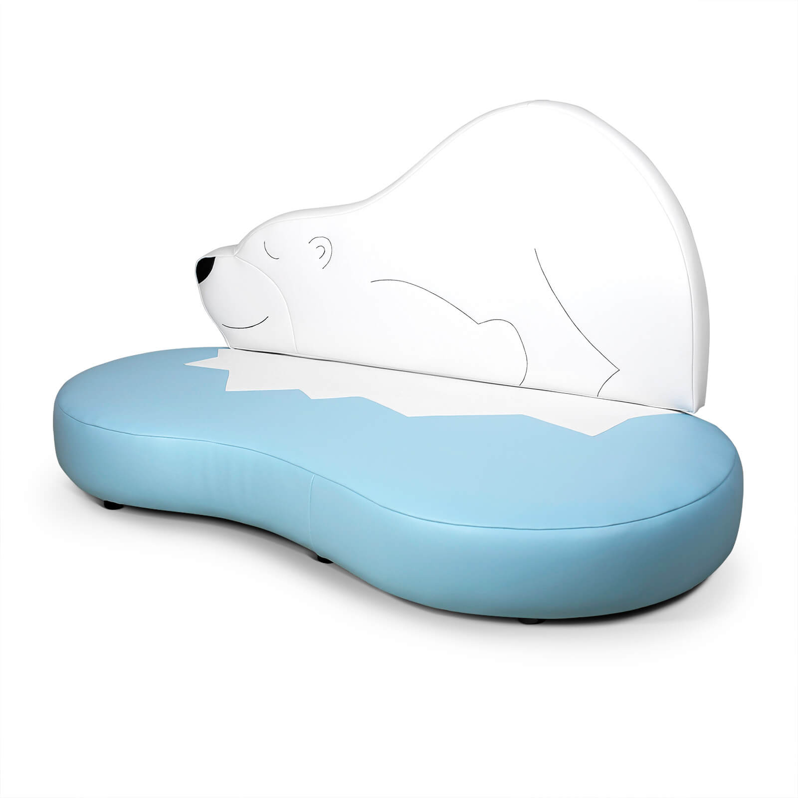 Kindersofa EISBÄR | Niedriges Polar-Sofa für Krippe & Kita Kindersofa EISBÄR | Niedriges Polar-Sofa für Krippe & Kita
