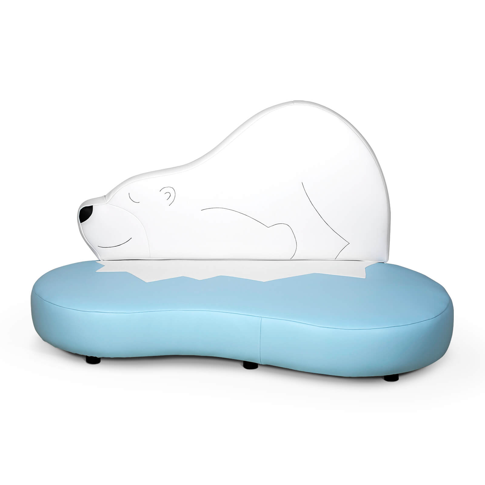 Kindersofa EISBÄR | Niedriges Polar-Sofa für Krippe & Kita Kindersofa EISBÄR | Niedriges Polar-Sofa für Krippe & Kita