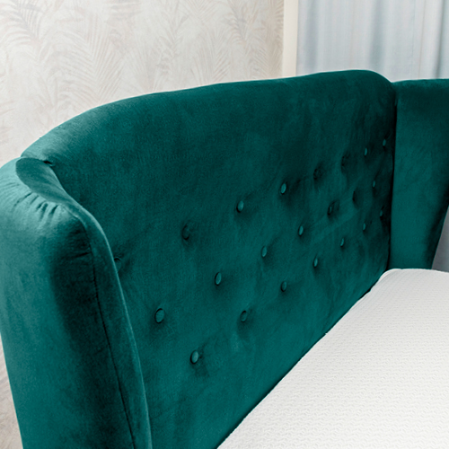 xspringbett Samt Grün mit Knopfdetails Boxspringbett Samt Grün mit Knopfdetails