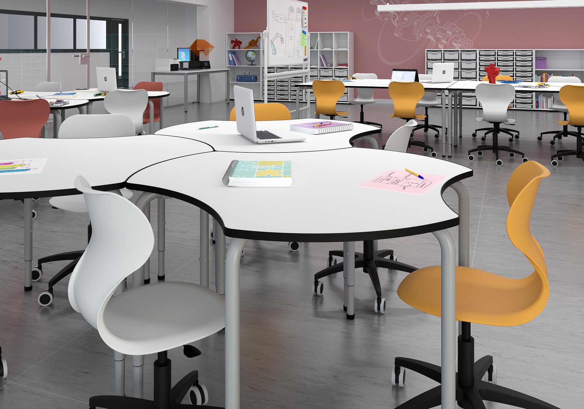 Gruppentisch Sechseck