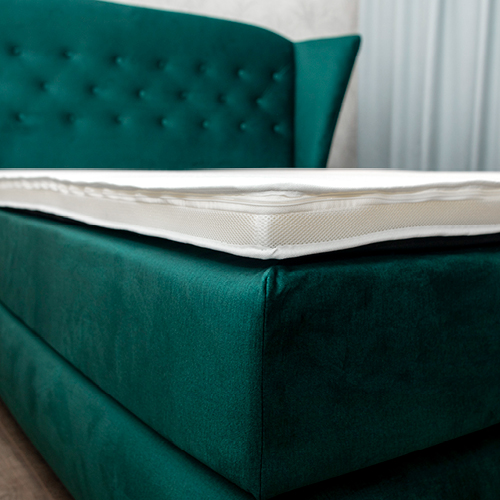 xspringbett Samt Grün mit Knopfdetails xspringbett Samt Grün mit Knopfdetails