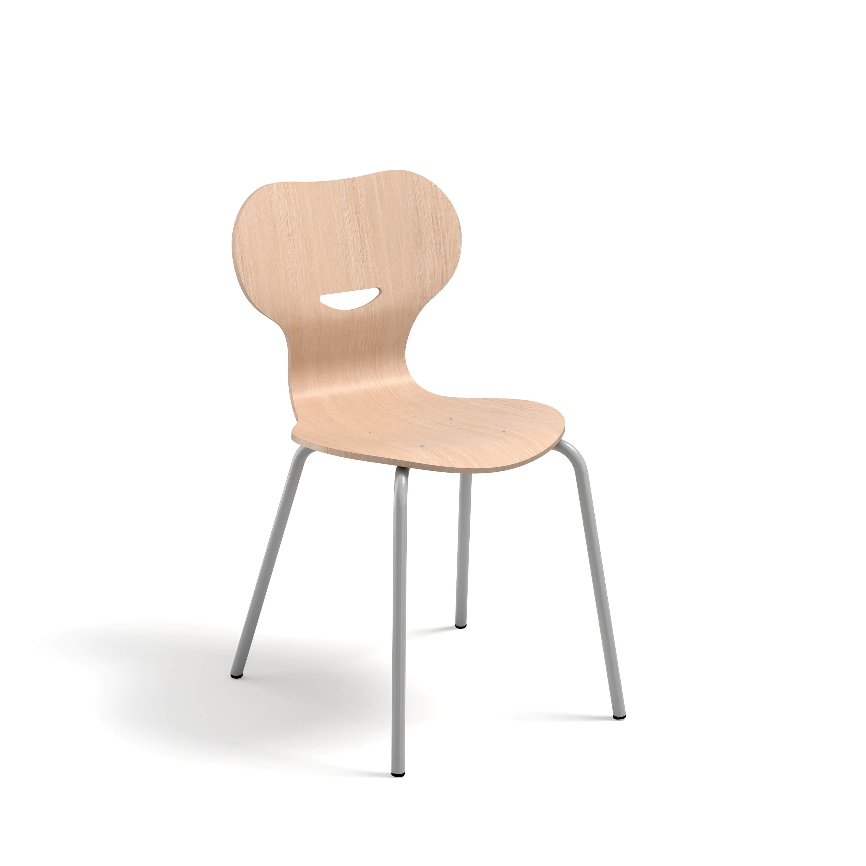 MIA BASIC Mehrzweckstuhl Holzschale